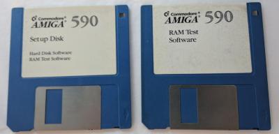 Amiga 590 Setup Disk & RAM Test Software 3.5" Floppy Disks