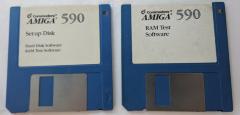 Amiga 590 Setup Disk & RAM Test Software 3.5" Floppy Disks