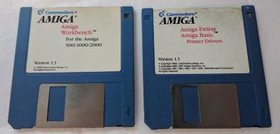 Amiga Workbench 1.3 and Amiga Extras, Amiga Basic, Printer Drivers 1.3 3.5" Floppy Disks