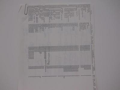 Photo of inventory sheet.