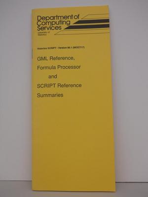 Photo of cover of booklet