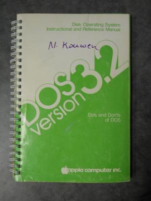 Photo of front of manual