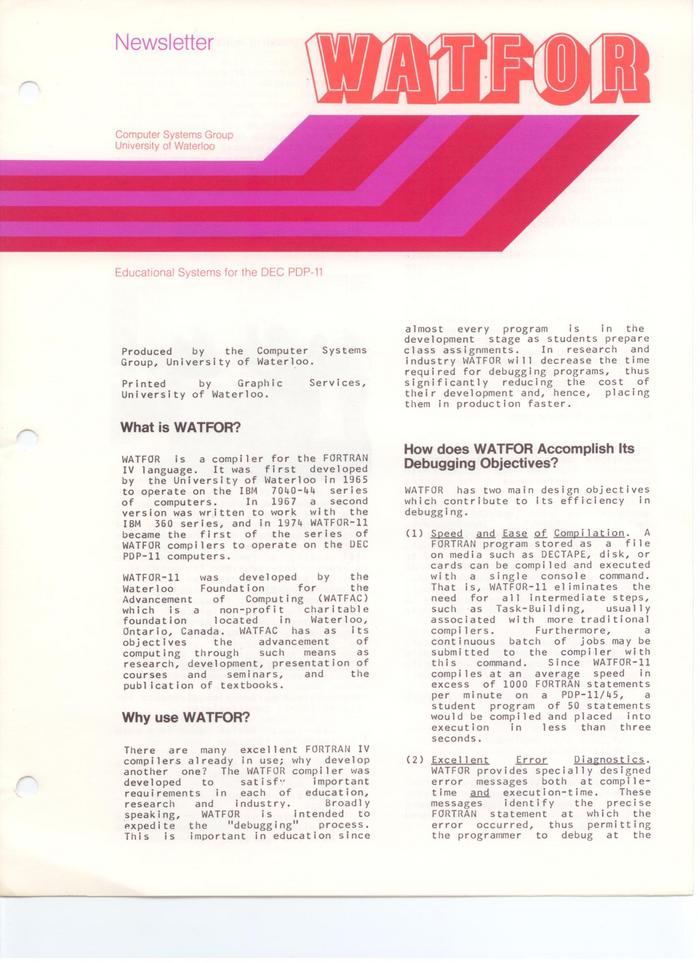 WATFOR Newsletter