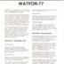 WATCOM Software Description of WATFOR-77