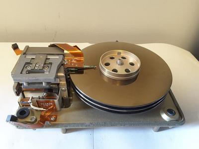 Top view of the hard disk drive