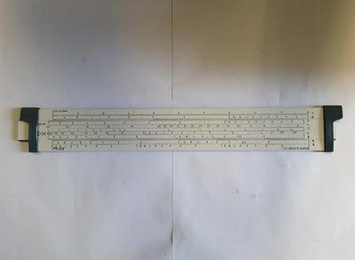 Top view of the slide rule