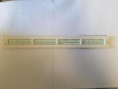 Top view of the slide rule