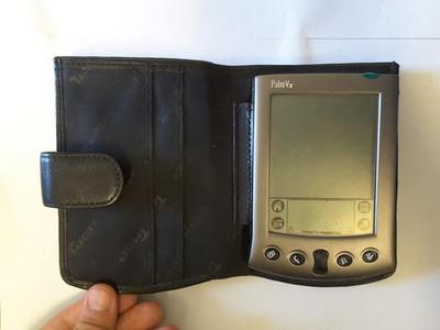 Front of the Palm Vx with the case lid opened
