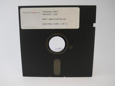 front of floppy disk