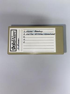 Photo of side of the diskette case
