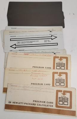 Hewlett-Packard 9810A Calculator - a collection of Program Cards