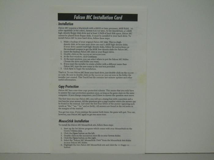 Installation Card