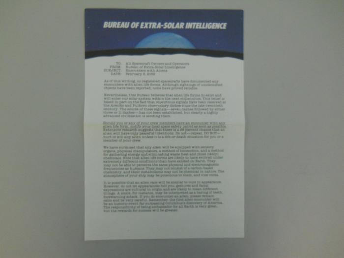 Bureau of Extra-Solar Intelligence